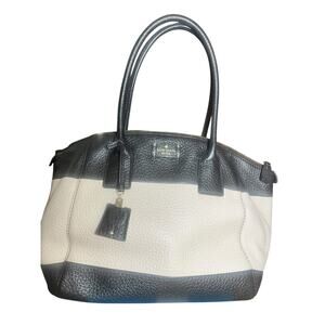 Kate Spade Kendall Court Henley Satchel Bag Blk/White Pebbled Leather